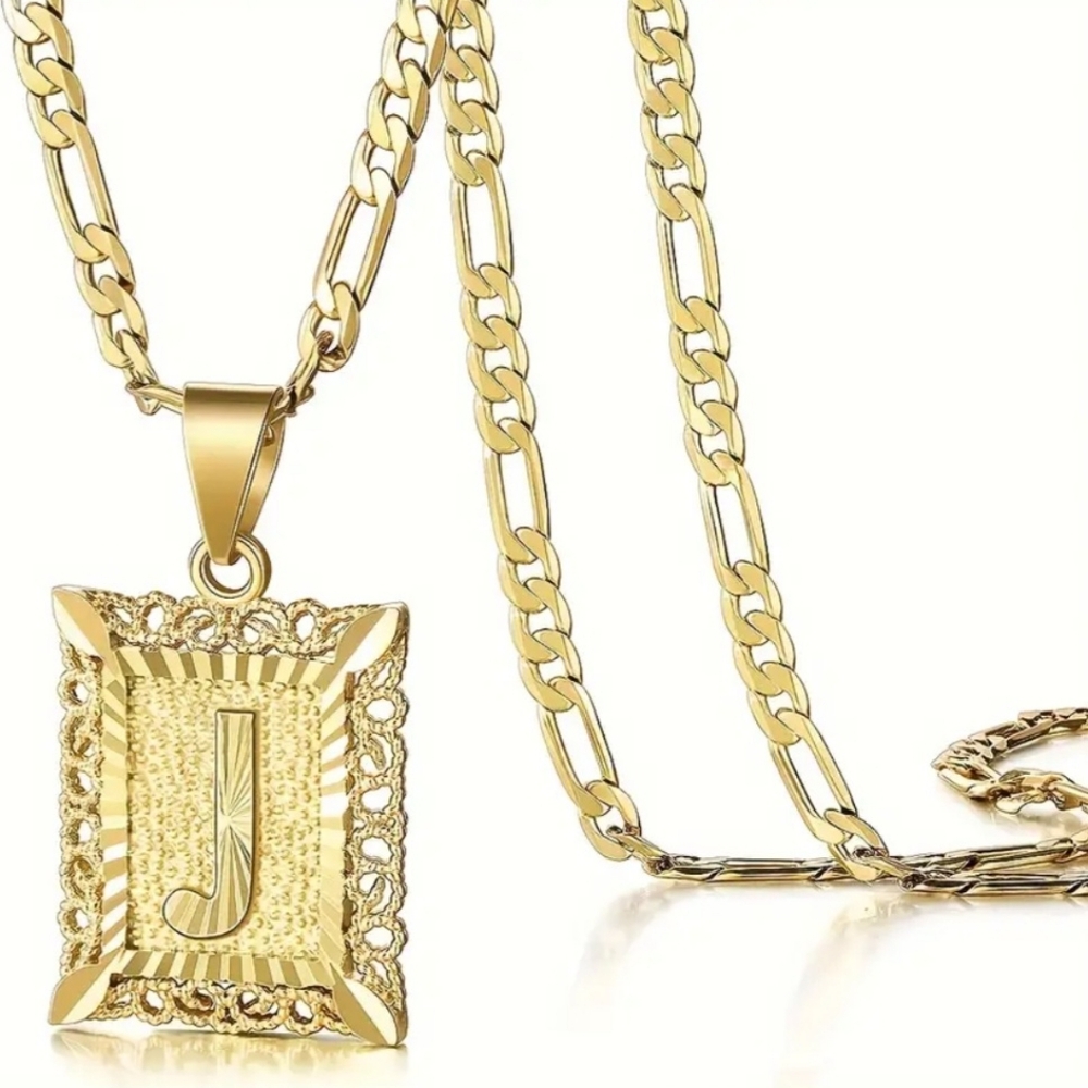 Classy 18k Gold Plated Unisex Initial Necklace